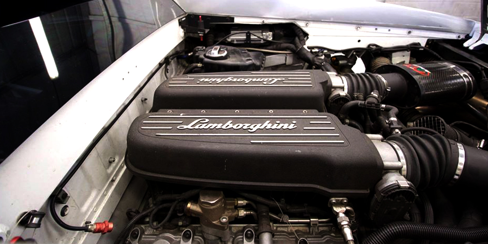 photo of lamborghini engine bay