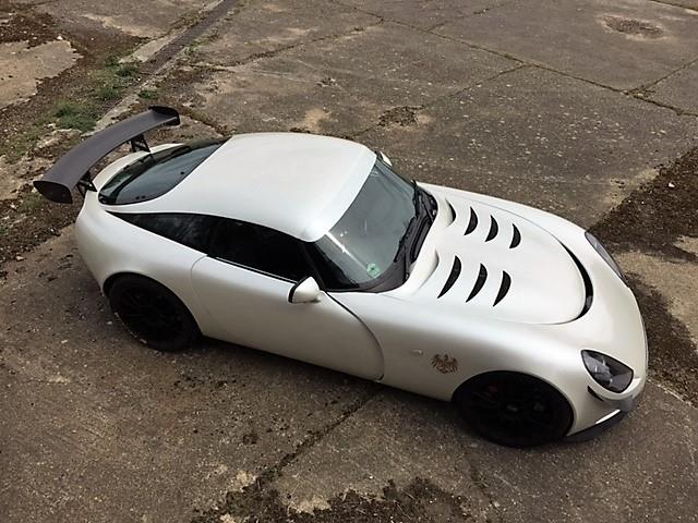 TVR T350 with Topcats LS7 Conversion (2003) aerial view